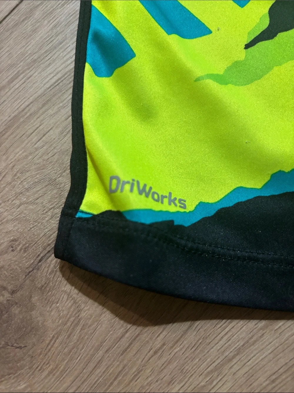 Athletic Works Black, Neon Green & Teal Kids' Swim Rash Guard